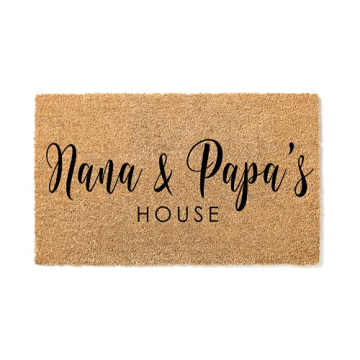 Nana and Papa's House Doormat - Customizable Gift