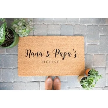 Nana and Papa's House Doormat - Customizable Gift