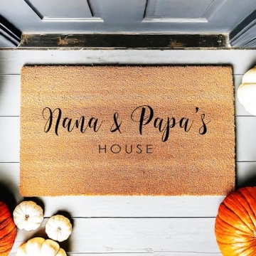 Nana and Papa's House Doormat - Customizable Gift