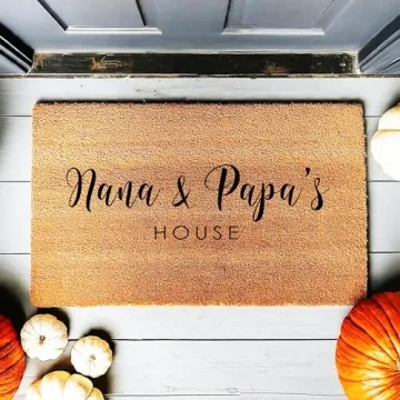 Nana and Papa's House Doormat - Customizable Gift
