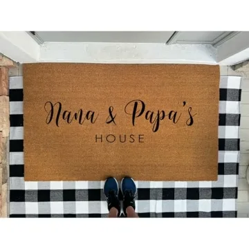 Nana and Papa's House Doormat - Customizable Gift