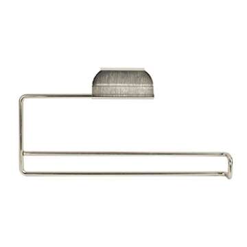 Spectrum Over The Cabinet Paper Towel Holder (Brushed Nickel) - Paper Towel Storage & Dispenser for Bathroom, Kitchen, Laundry Room, RV, Camper, & Cabinet Organization