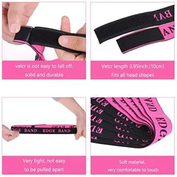 Kesfey 5PCS Adjustable Lace Melting Wig Bands - Stylish & Secure