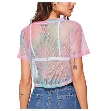 SweatyRocks Stylish Sheer Mesh Crop Top for Women