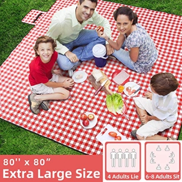 ZAZE Extra Large Waterproof Picnic Blanket for Family Use