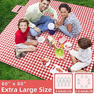 ZAZE Extra Large Waterproof Picnic Blanket for Family Use