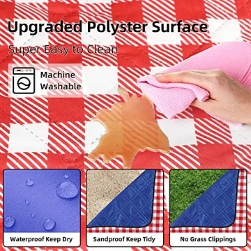 ZAZE Extra Large Waterproof Picnic Blanket for Family Use