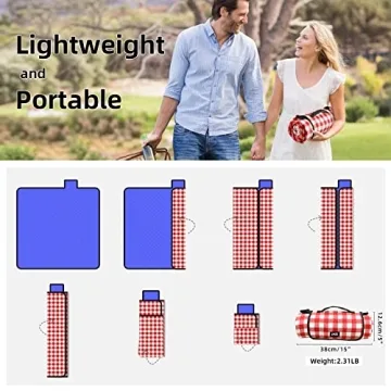 ZAZE Extra Large Waterproof Picnic Blanket for Family Use