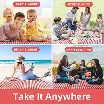 ZAZE Extra Large Waterproof Picnic Blanket for Family Use