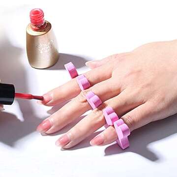 120pcs Toe Separators for Pedicure - Sponge Toe Separator for Nail Polish Party Nail Art Painting Toenails, 4 Funny Colors - Comfy and Soft