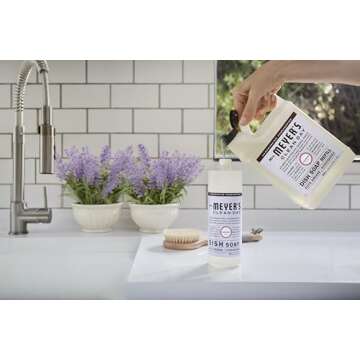 MRS. MEYER'S CLEAN DAY Liquid Dish Soap Refill, Biodegradable Formula, Lavender, 48 fl. oz