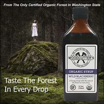 Woodcutter's Bitters, Wild Blackberry Beverage Syrup, USDA Organic, A Living Syrup With The Taste of The Forest In Every Drop, 8.5 oz (Pack of 2) + Includes-Free Cinnamon from Rhino Fine Foods.071oz