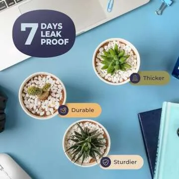 Fit Meal Prep 100 Pack 12 oz Disposable Coffee Cups with Lids