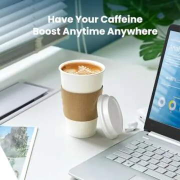 Fit Meal Prep 100 Pack 12 oz Disposable Coffee Cups with Lids