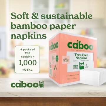 Eco-Friendly Caboo Tree Free Napkins - 1,000 Count