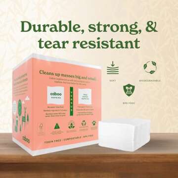 Eco-Friendly Caboo Tree Free Napkins - 1,000 Count