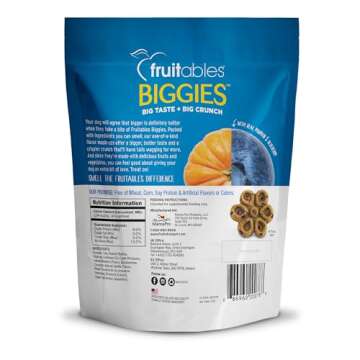 Fruitables Biggies Dog Biscuits – Healthy Pumpkin & Blueberry Crunchy Treats for Dogs