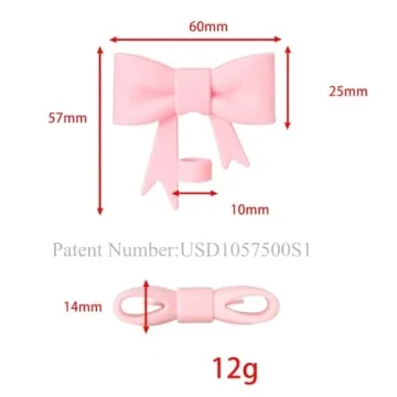 Cute 10mm Bow Shape Straw Topper for All Drinkware
