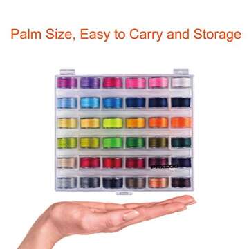Paxcoo 36 Pcs Bobbins and Sewing Threads with 30Pcs Sewing Needles, Scissors and Measuring Tape for Brother Singer Babylock Janome Sewing Machine