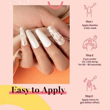 Beetles French Tips Gel Nail Polish Kit - 6 Pack Nude Pink Glitter White Gel Polish Set Soak Off LED Lamp Nail Gel Manicure Kit Required Gel Base Top Coat DIY Home Starter Nail Art DIY Home Gift Set