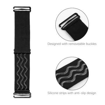 Rolybag Black Adjustable Elastic Band for Wigs Nonslip Wig Elastic Bands Removable Elastic Wig Strap Adjustable wig band for glueless wig Elastic Wig Straps Accessories for Sewing Making Wigs(1 PCS)