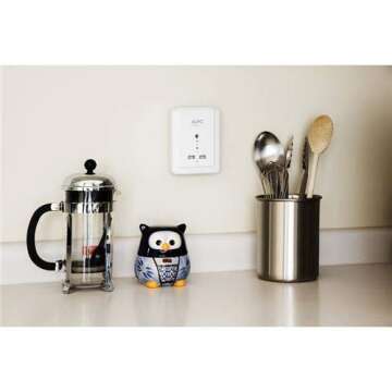 APC Wall Outlet Plug Extender, Surge Protector with USB Ports, P6WU2, (6) AC Multi Plug Outlet, 1080 Joule Surge Protection White