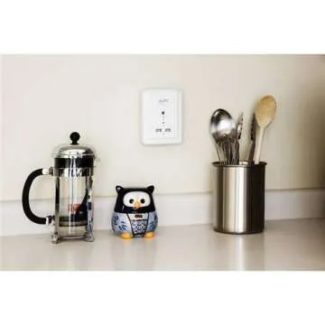 APC Wall Outlet Plug Extender, Surge Protector with USB Ports, P6WU2, (6) AC Multi Plug Outlet, 1080 Joule Surge Protection White