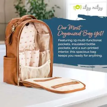 Itzy Ritzy Boss Plus Diaper Bag Backpack - 19 Pockets
