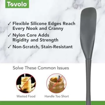 Tovolo Long-Handled Jar Scraper for Effortless Cooking