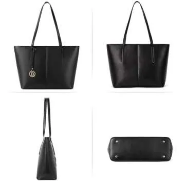 BOSTANTEN Women Handbag Genuine Leather Tote Shoulder Purses Black