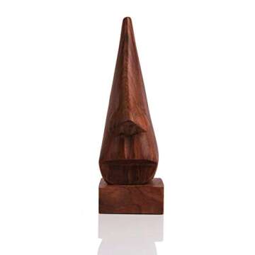 The Indian Arts Classic Hand Carved Rosewood Nose-Shaped Eyeglass Spectacle Holder