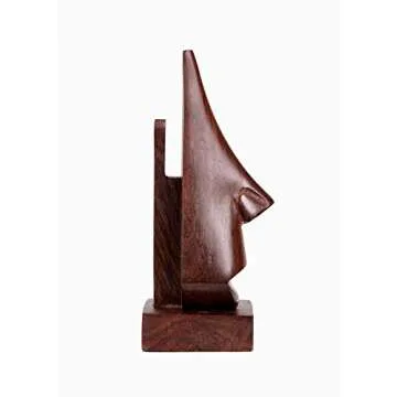 The Indian Arts Classic Hand Carved Rosewood Nose-Shaped Eyeglass Spectacle Holder