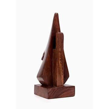 The Indian Arts Classic Hand Carved Rosewood Nose-Shaped Eyeglass Spectacle Holder