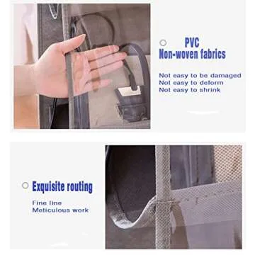 AARAINBOW Hanging Purse Organizer - 8 Pocket Storage