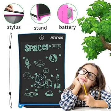 NEWYES LCD Writing Tablet with Lock Function for Kids
