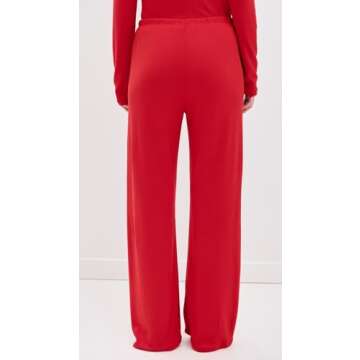 Chic Z SUPPLY Sabrina Pointelle Pants in Rendezvous Red