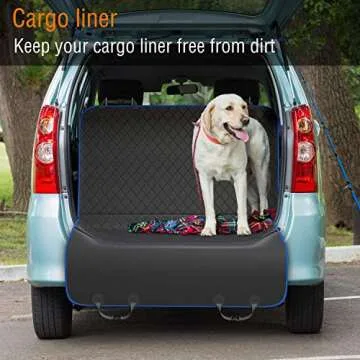 Active Pets Dog Car Seat Cover for Back Seat. Car Seat Protector Dog Hammock for Car - Waterproof Pet Back Seat Cover for Trucks, Sedans & SUVs - Use with Chom Chom Roller Pet Hair Remover. Blue, XL