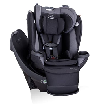 Evenflo Revolve360 Extend Rotational All in 1 Convertible Car Seat, Rear Facing up to 50 Pounds with 360 Degree Rotation and 3 Modes, Revere Gray
