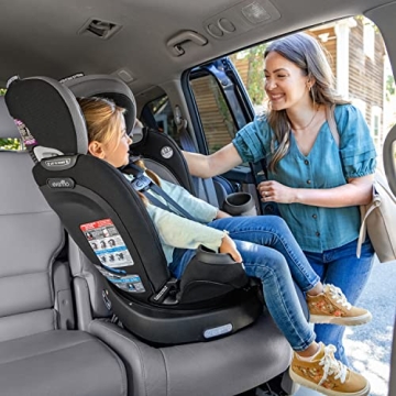 Evenflo Revolve360 Extend Rotational All in 1 Convertible Car Seat, Rear Facing up to 50 Pounds with 360 Degree Rotation and 3 Modes, Revere Gray