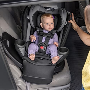 Evenflo Revolve360 Extend Rotational All in 1 Convertible Car Seat, Rear Facing up to 50 Pounds with 360 Degree Rotation and 3 Modes, Revere Gray