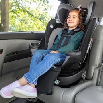 Evenflo Revolve360 Extend Rotational All in 1 Convertible Car Seat, Rear Facing up to 50 Pounds with 360 Degree Rotation and 3 Modes, Revere Gray