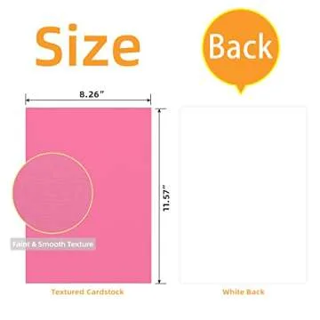 60 Sheets Textured Colorful Card Stock 28 Multicolor Cardstock 250 gsm Faint Texture, Single-Sided Printed Colored Paper for Card Making, Scrapbooking, Paper Craft