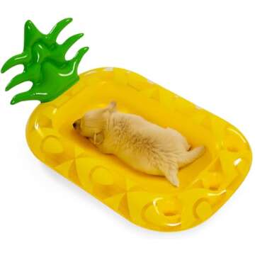 VICKEA Inflatable Pineapple Drink Holder, Pool Party Drink Float for Water Fun