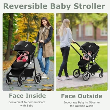 INFANS 2 in 1 Reversible Baby Stroller for Comfort and Safety