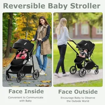 INFANS 2 in 1 Reversible Baby Stroller for Comfort and Safety