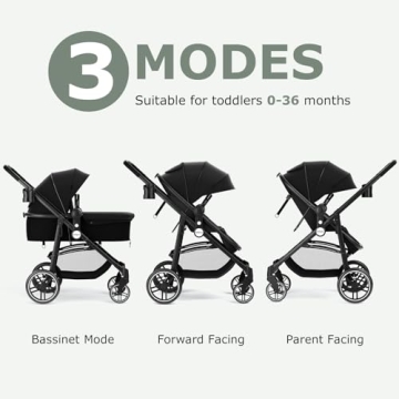 INFANS 2 in 1 Reversible Baby Stroller for Comfort and Safety