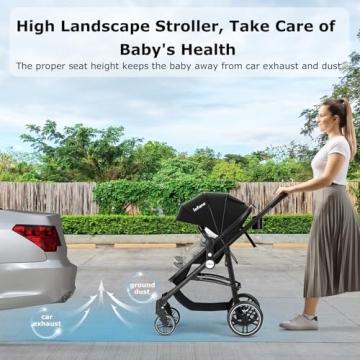 INFANS 2 in 1 Reversible Baby Stroller for Comfort and Safety