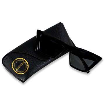  ANDWOOD Cat Eye Sunglasses - Oversized Vintage Fashion for Women