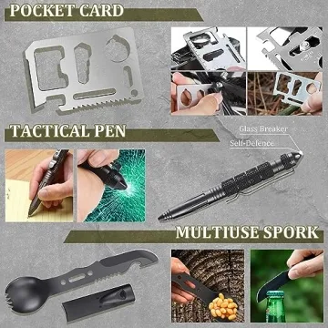 14 in 1 Survival Kit for Camping and Outdoor Adventures