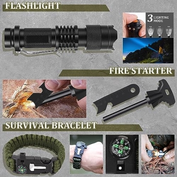 14 in 1 Survival Kit for Camping and Outdoor Adventures